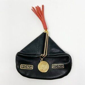 ROMA VINTAGE | Unique Roma Black Coin Purse Red Tassel
